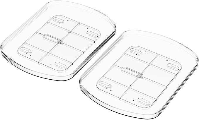 Yieach Clear Refrigerator Lazy Susan Turntable, 15.7''x11.8'', Rectangular - Image 9