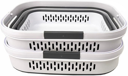 SAMMART 40L Collapsible Plastic Laundry Basket - Image 2