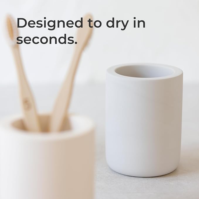 Selegna Drying Stone Toothbrush Holder, Diatomite Toothbrush Holders - Image 4