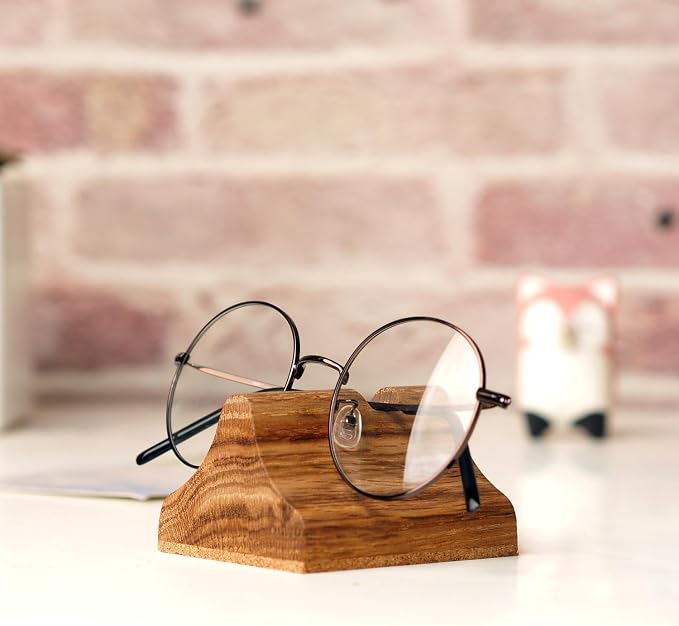 Handmade Wood Carving Eyeglasses Stand Wood Glasses Holder Sunglasses Display - Image 2