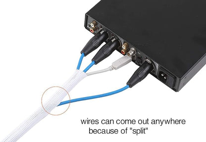 Alex Tech 10ft - 3/8 inch Cord Protector Wire Loom Tubing Cable Sleeve Split - Image 3
