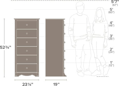Prepac Sonoma 6 Drawer Dresser for Bedroom, Tall Chest of Drawers, Bedroom - Image 3