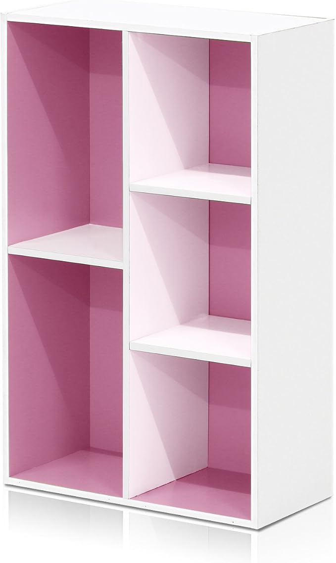 Furinno LUDER Book Shelf, 5-Cube Bookshelf, Reversible Bookcase, 9.4 x 19.5 x - Image 6
