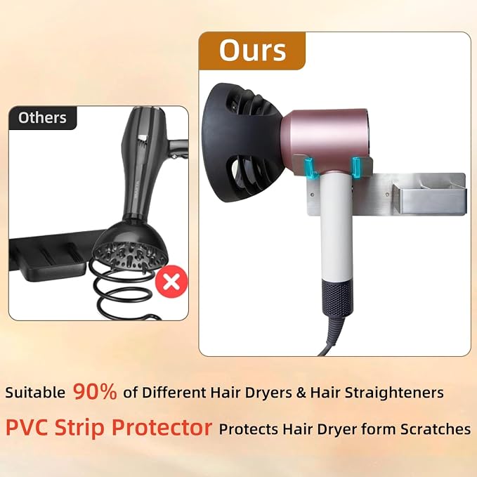 Hair Dryer and Straightener Holder, Upgraded Hair Straightener Holder - Image 6
