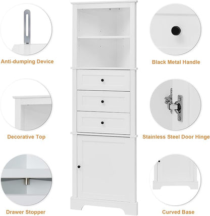 68.9" Tall Triangle Corner Cabinet - Image 3
