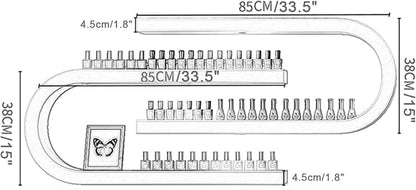 Wall Mounted Shelf Nail Polish Bottle Display Rack, U-Shaped Essential Oil - Image 3