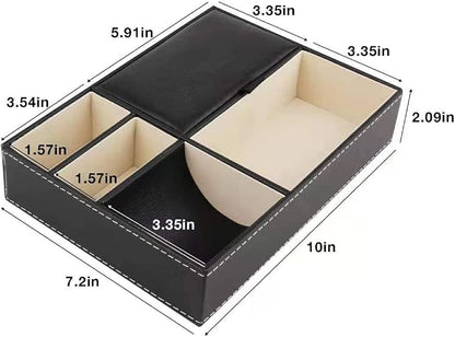 Baoyun Mens Valet Tray Organizer, Mens Jewelry Box, Nightstand Organizer - Image 4