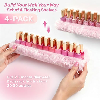 Care&More YJ 15 Inch Nail Polish Shelves, Sunglasses, Essential Oils, Plush - Image 5