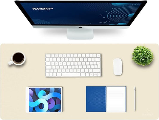 K KNODEL Large Office Leather Desk Mat, Mouse and Keyboard Pad, Computer and by K+KNODEL