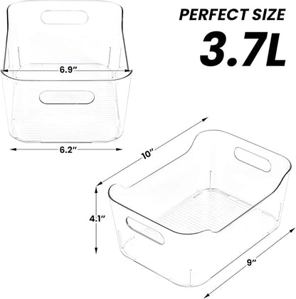 12 Pack Clear Plastic Storage Bins, Acrylic Organizer and Containers - Image 2