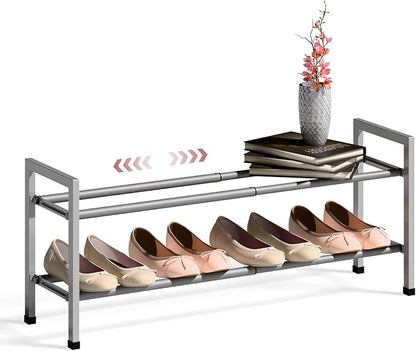 Bumusty 2 Tier Expandable Shoe Rack by Bumusty