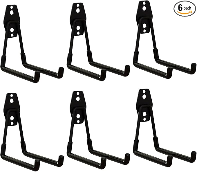 WIN&YING 6 Pack Steel Garage Storage Hooks, Heavy Duty Wall Mounted Storage by WINYING