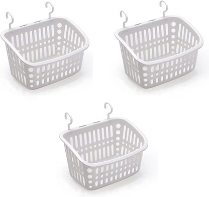 3PCS Plastic Hanging Baskets for Shower, Hanging Basket Organizer by Doitxue