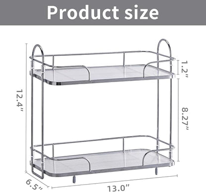 Seoneiro 2 Tier Corner Bathroom Counter Organizer, Cosmetic Skincare ，Bathroom - Image 4