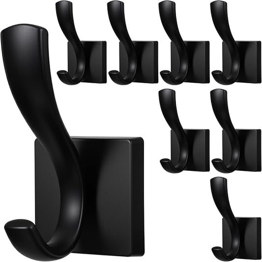 8 Pack Wall Hooks Heavy Duty Towel Robe Coat Hooks by Unknown