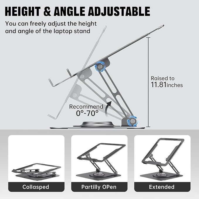 Laptop Stand for Desk, Adjustable Computer Stand - Image 4