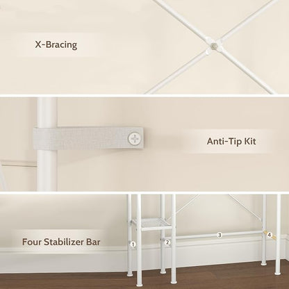 7-Tier Over the Toilet Storage Rack, Heavy-Duty Metal Bathroom Organizer - Image 7
