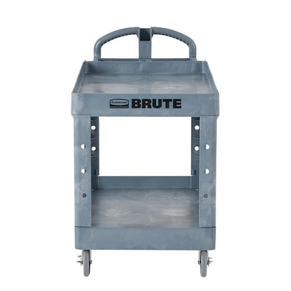 Rubbermaid Commercial Products BRUTE Heavy Duty 2-Shelf Utility/Service Cart - Image 2