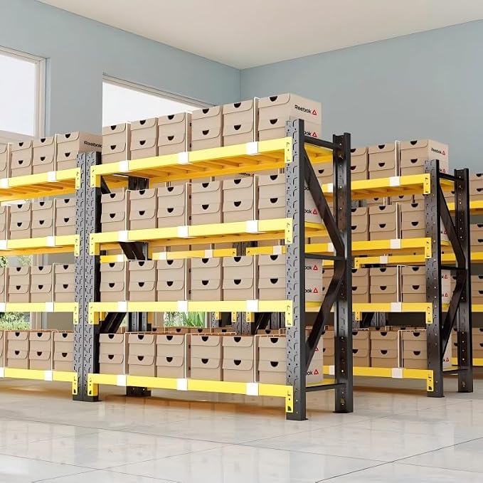 32" W Garage Shelving, 4-Tier Heavy Duty Storage Shelves Unit - Image 3
