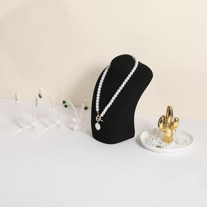 GemeShou Black necklace hanger jewelry organizer, Velvet jewelry stand necklace - Image 8