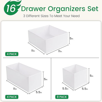 Criusia 16 Pack Underwear Drawer Organizer, Drawer Organizer Clothes, Foldable - Image 3