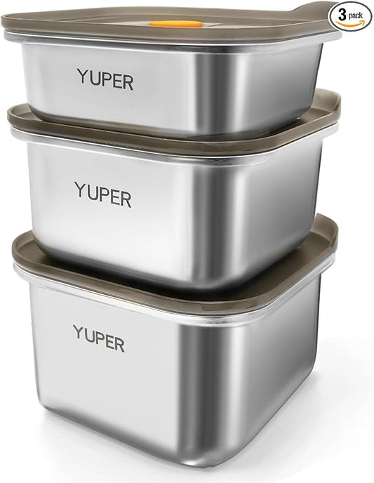 YUPER Stainless Steel Food Containers, Meal Prep Containers, Bacon Cheese by YUPER