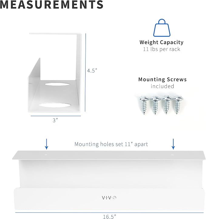 VIVO 2 Pack Under Desk 17 inch Cable Management Tray, Cord Organizer, Home - Image 2