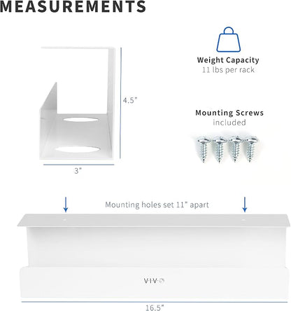 VIVO 2 Pack Under Desk 17 inch Cable Management Tray, Cord Organizer, Home - Image 2