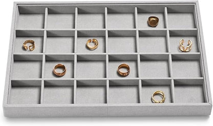 24 Grids Jewelry Tray Earring Organizer Tray Ring Earrings Holder Jewelry - Image 2