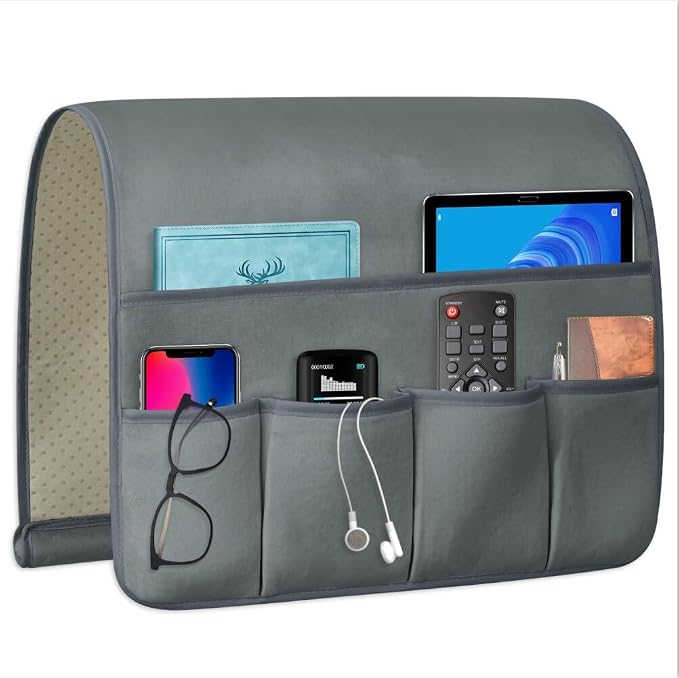 TV Remote Control Holder Couch Caddy, Non-slip Bedside Caddy Organizer by WETRBWEH