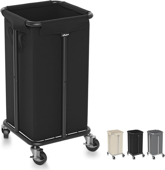 Laundry Basket with Wheels, Rolling Laundry Hamper, 30 Gal., Removable and by Hodonas