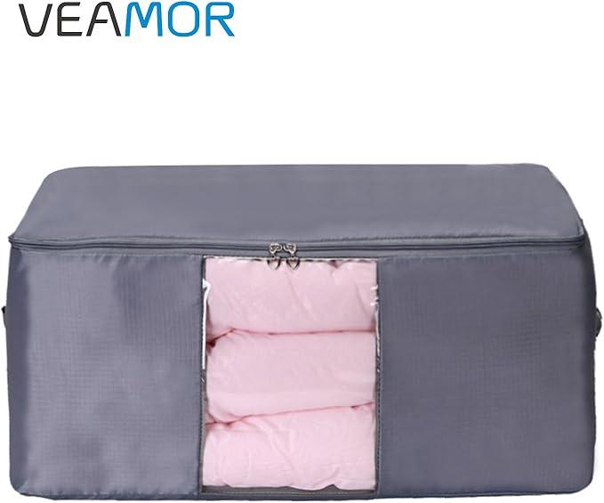 Comforter Storage Bags Pack of 2, Pillow Beddings/Blanket Clothes Organizer - Image 2