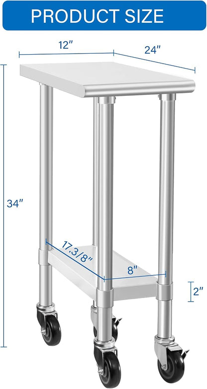 HARDURA Stainless Steel Commercial Table Prep & Work Table - Image 3