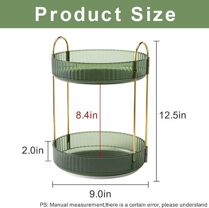 360° Rotating Makeup Organizer, Bathroom Make Up Spinning Holder Rack, Large - Image 3