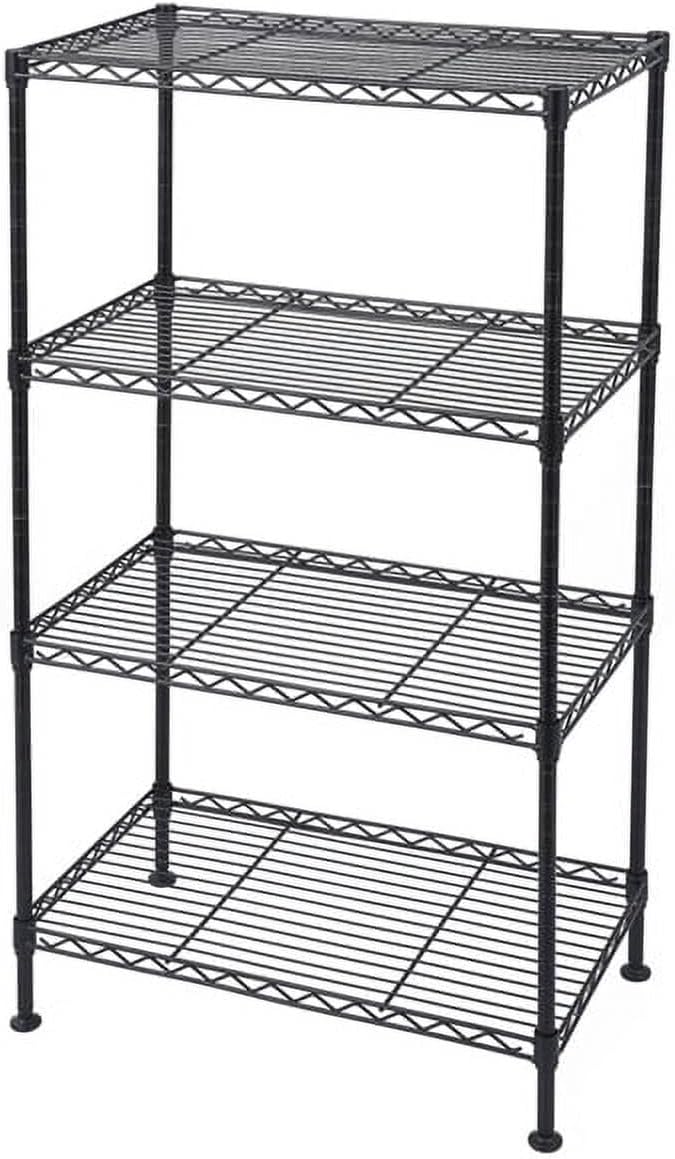 4-Tier Wire Storage Shelf Unit, 83 lbs Per Shelf Capacity, Adjustable Steel - Image 2
