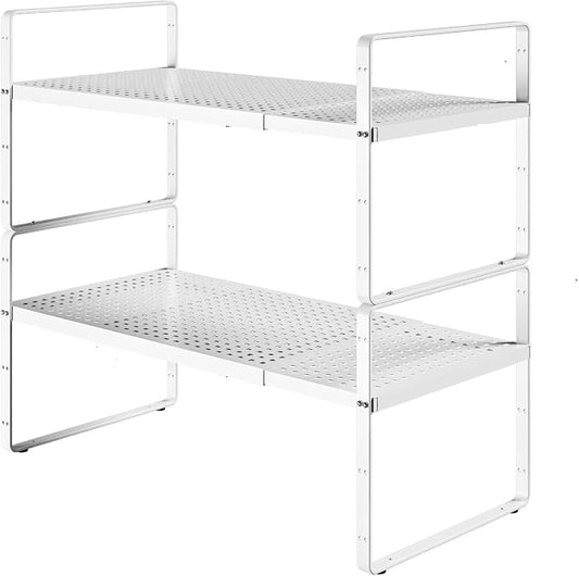 Expandable Cabinet Shelf Organizers, Kitchen Small Stand Rack Organization by KIKIBRO