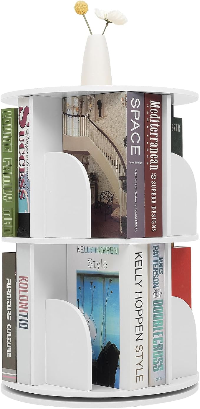 Rotating Bookshelf, 360° Spinning Bookcase by Unknown