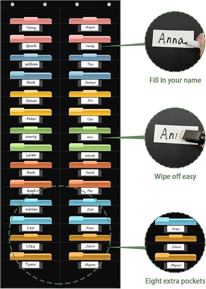 28 Pocket Hanging Wall File Organizer - Image 4