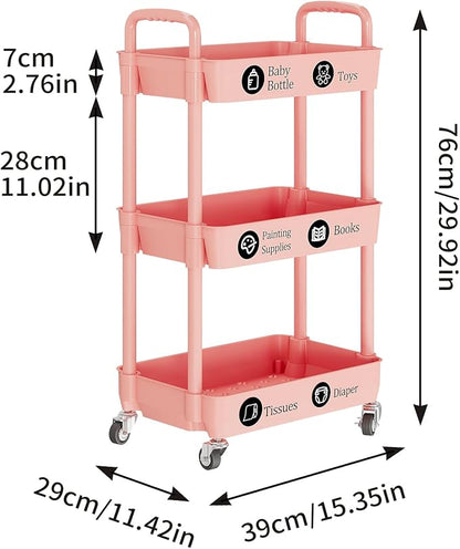 Laiensia 3-Tier Rolling Cart - Image 6
