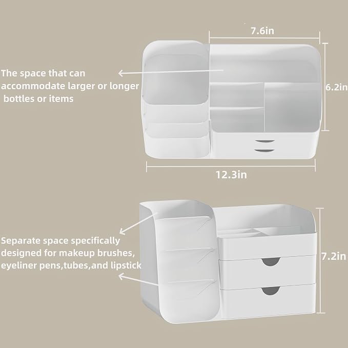 Makeup Organizer with Drawers, Large Capacity Countertop Organizer - Image 6