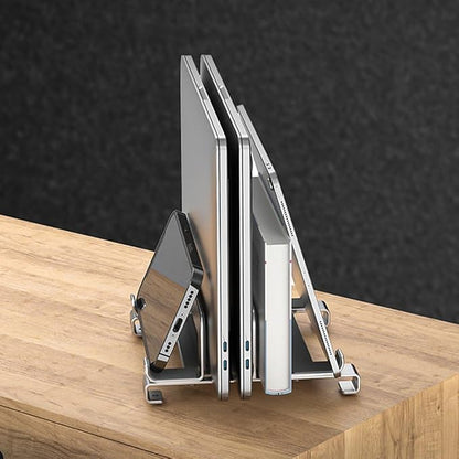 Vertical Laptop Stand Holder, Compatible Desktop Laptop Holder, Adjustable - Image 9