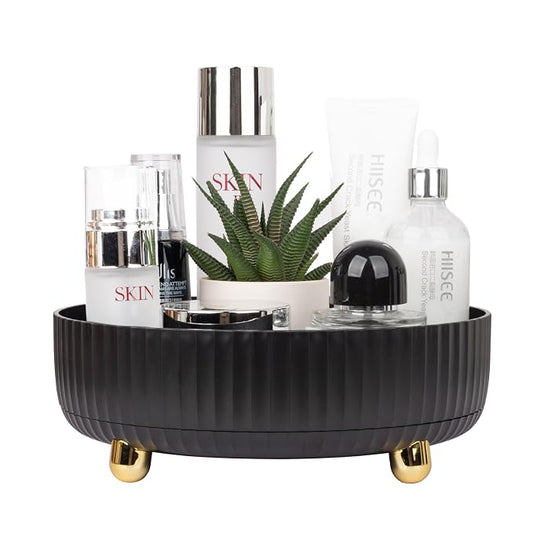 Makeup Perfume Organizer Tray 360 Degree Rotating Lazy Susan Skincare Lotion by Anyoifax