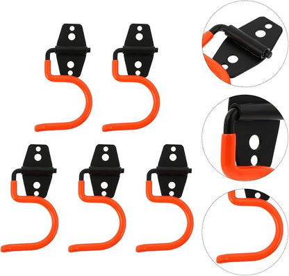 NOLITOY 5pcs Heavy Duty Metal Wall Mounted Hooks Large Capacity Storage Hangers - Image 4