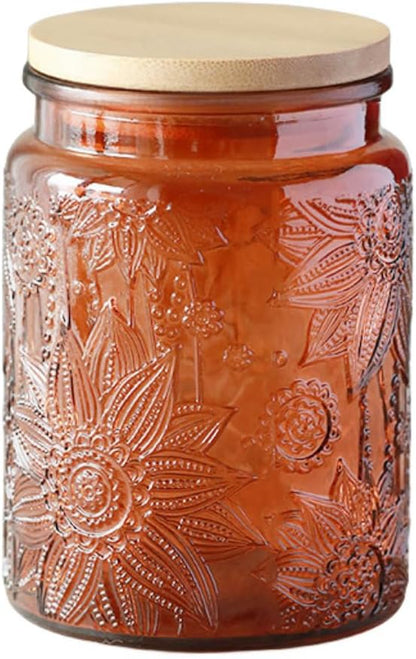 ANSQU Vintage Glass Kitchen Storage Counter Jar, Candy Jars by ANSQU