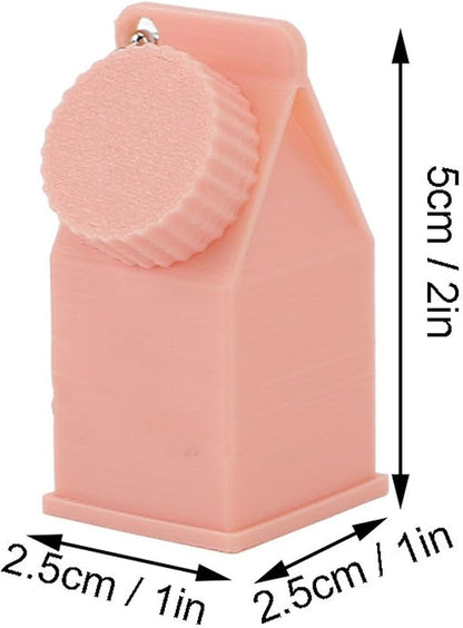 TOPINCN Milk Carton Box Keychain, Tolerant Holder Milk Carton Keychain Holder - Image 2