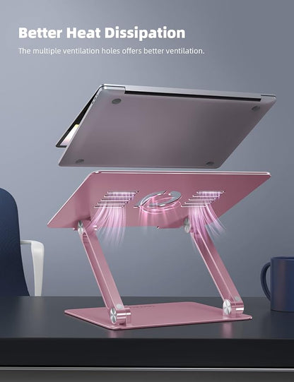 Lamicall Adjustable Laptop Stand, Portable Laptop Riser, Aluminum Laptop Stand - Image 3