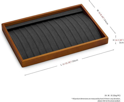 Oirlv Wood 13 Grids Necklace/Bracelet/Pendant Display Tray Jewelry Drawer - Image 4