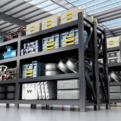 48" W Garage Shelving, 4-Tier Heavy Duty Storage Shelves Unit - Image 3