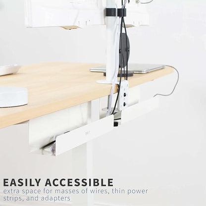 VIVO 2 Pack Under Desk 17 inch Cable Management Tray, Cord Organizer, Home - Image 4
