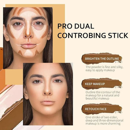 evpct 4 Colors Contour Stick Makeup Set, Cream Concealer Stick Contouring - Image 2
